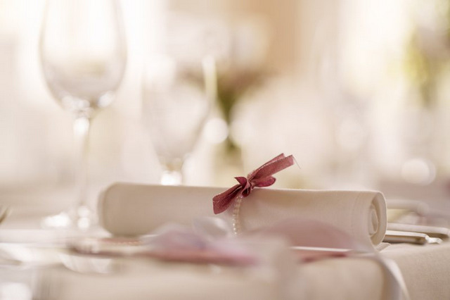 Gedeckter Hochzeitstisch